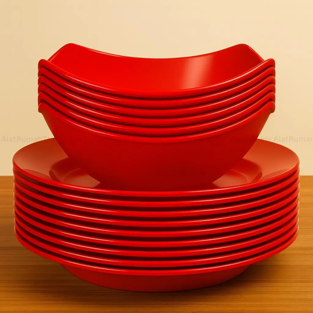 12 PCS PIRING MANGKOK LENGKUNG PLASTIK TEBAL PP5 MIE SOTO RAMEN BAKSO JEPANG SET