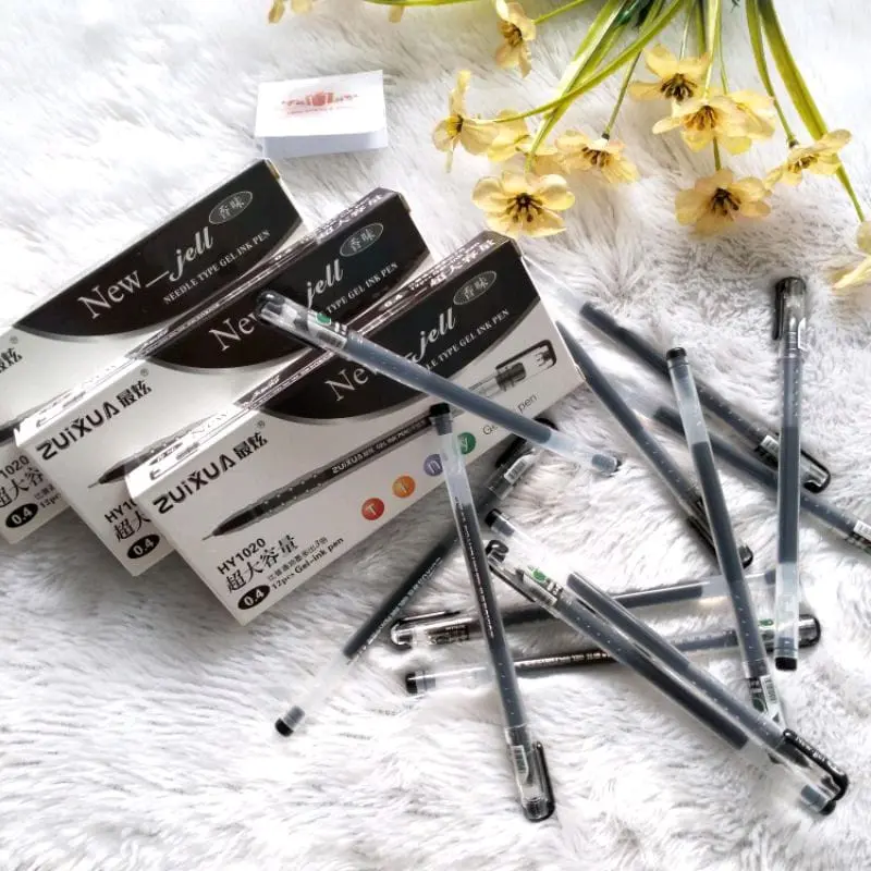 12 Pcs Pulpen Gel ZUIXUA | Pulpen Gel Murah | Bollpoin