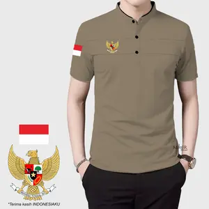 Kaos  Kerah Shanghai Motif GARUDA BHINNEKA TUNGGAL IKA Edisi Hut RI 17 AGUSTUS 2025 Combed  Polo Trend Agustus kaus polo Pria Baju Sablon Keren Atasan Dewasa