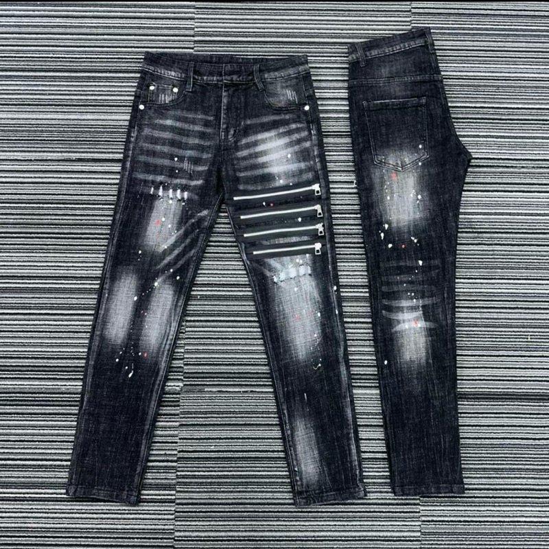 Quần jean nam boy phố bạ thỏ phối 3 dây kéo mẫu HOT NEW Menswear