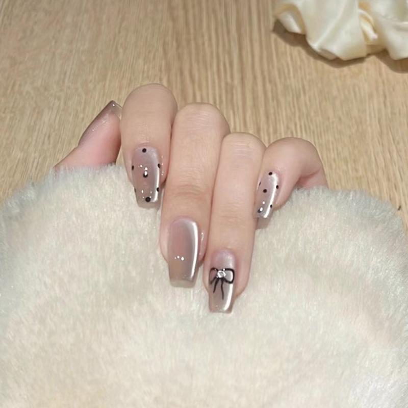 [ Nail BY-1406] Nail_box M.óng giả mắt mèo ánh trăng cao cấp 24 móng