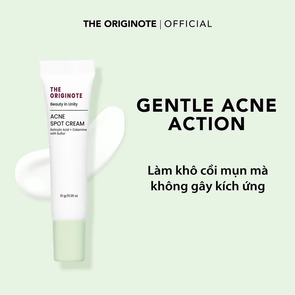 Kem chấm mụn The Originote Acne Spot Cream 10gr Với Salicylic Acid và Calamine Sulfur
