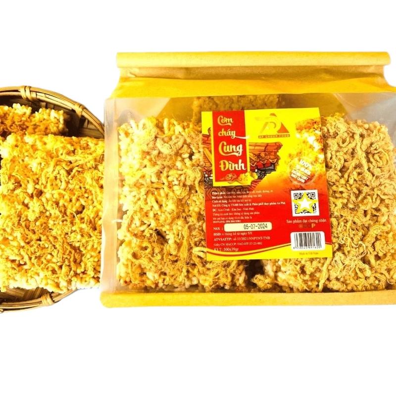 Ocop 3sao Cơm cháy cung đình gạo nếp 500g gói giấy 3