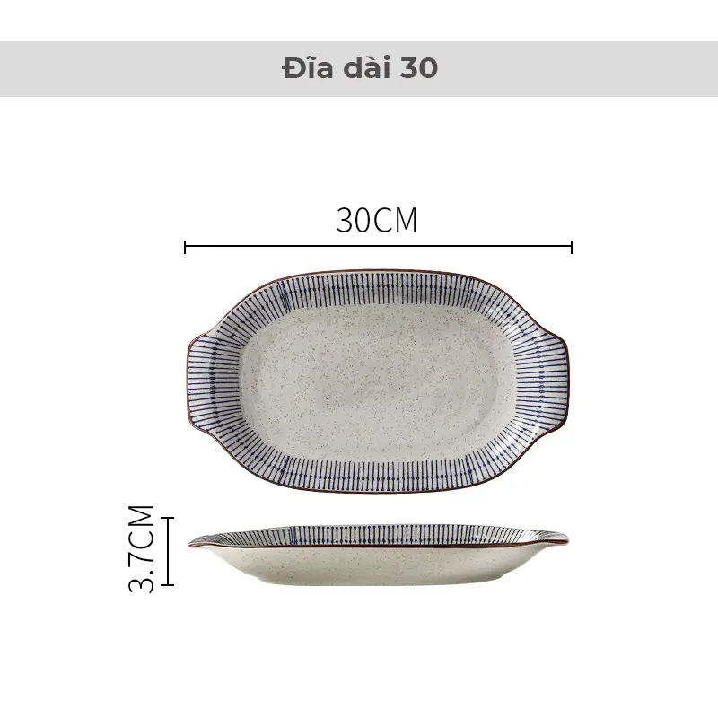 Bán lẻ bộ bát đĩa men tiêu cổ tráng men cao cấp 2