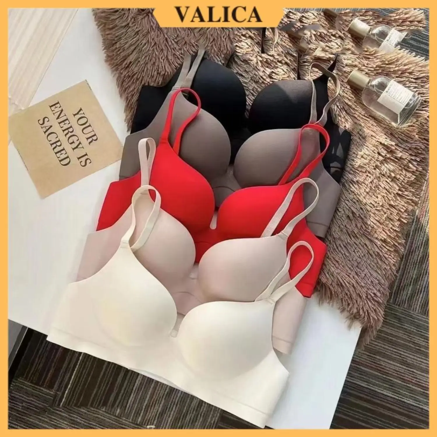 Áo ngực không gọng đúc su nâng ngực - Áo lót nữ mút dày, mềm mịn thoáng mát VALICA A206 Bra Su Đúc Women Voi giặt bằng nước lạnh