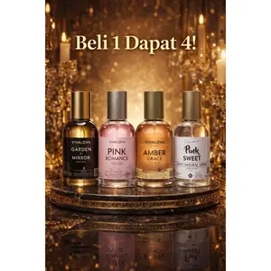 [ALEJO]  BPOM Beli 1 Dapat 4 Parfum Amber Grace Pink Romance Pink Sweet Parfum Garden Of Mirror Tahan Lama Pria Wanita