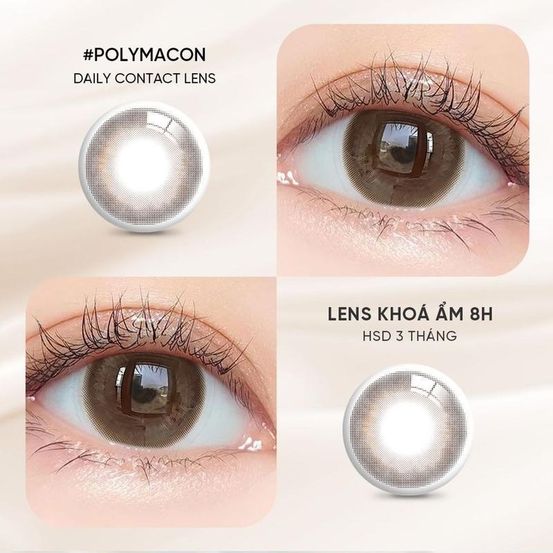 Kính áp tròng khoá ẩm 8H 3 Tháng Màu Nâu Chocolate CARASE, Lens cận B AMIE CHOCO (1 bên mắt) Nữ Women