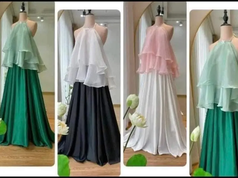 Set Áo Yếm Chụp Sen - Kèm Chân Váy Nữ Women Top