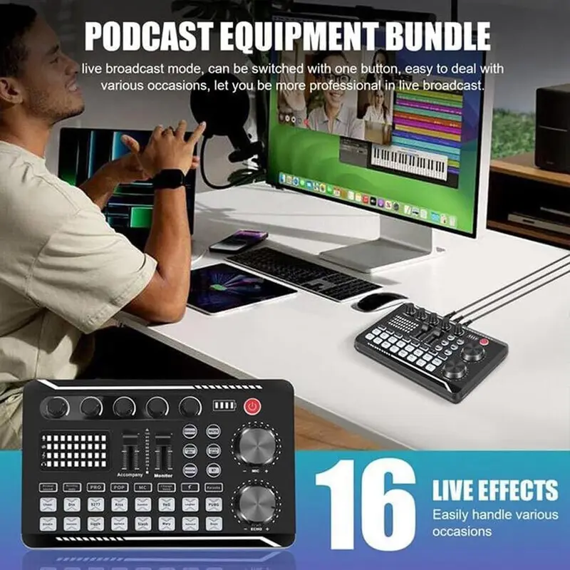 Live Broadcast Equipment Package, Professional Microphone Set, Live Broadcast Equipment Package, Suitable for Singing, Gaming, Blog Live Broadcast 6