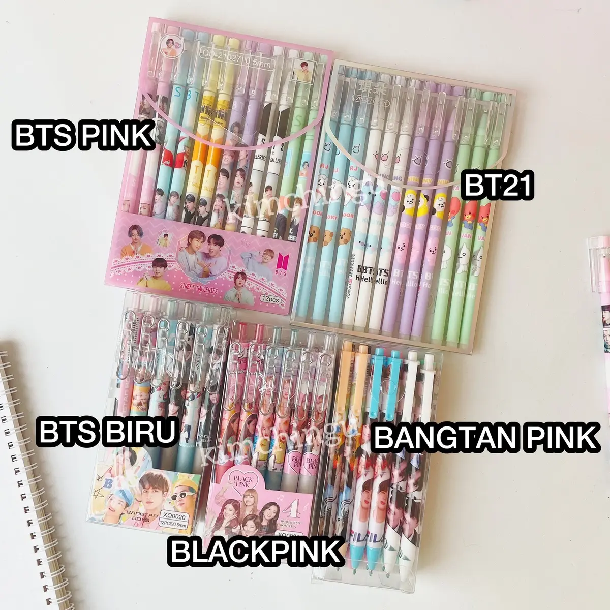 PULPEN BTS BLACKPINK BT21 Tinta Hitam