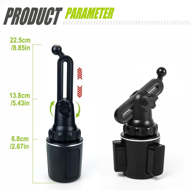 Adjustable Car Cup Phone Holder, 1pc Universal Car Cup Phone Holder Mount, Car Interior Accessories for iPhone, Samsung & Smartphone 2