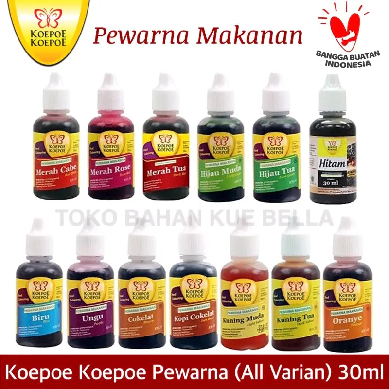 Koepoe Koepoe PEWARNA Makanan 30ml LENGKAP!! 0