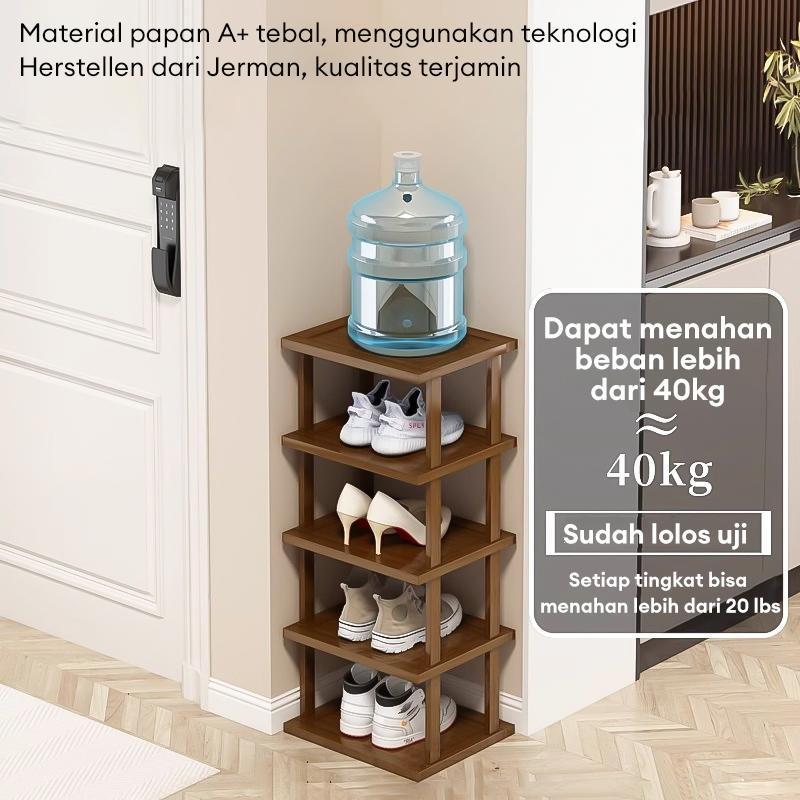 LACCOHUG Rak Sepatu Susun Kayu 65cm Rak Sepatu Minimalis Rak Sepatu Rumah Rak Sepatu Kayu Berdiri Aesthetic