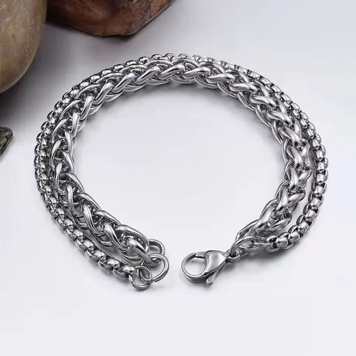 [Mua Là Thích, Không Thích Hoàn Tiền] Bộ 3 Vòng cổ Samurai Mặt Quỷ Vòng Tay Keen nhẫn Bạc Messy Chất Liệu Không Gỉ Thời Trang Thiết Kế Kuu Clothes - Vòng Cổ Samurai + Vòng Tay Keen + Nhẫn Messy Bạc 2
