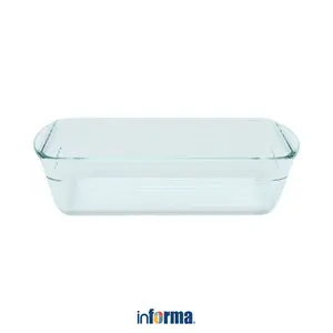 Informa Cooking Color 1.5 ltr Decca Loyang Kue Kaca Wadah Panggang Peralatan Baking Tempat Saji Wadah Oven