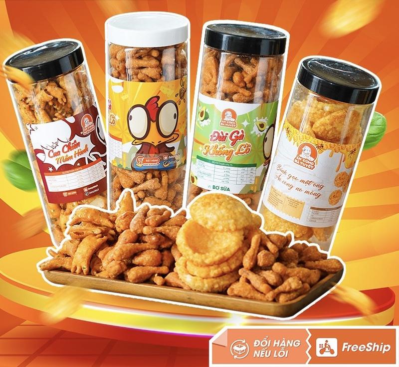 COMBO ĐOẠT MỆNH Gồm 4 Sản Phẩm : Đùi Gà Phô Mai + Đùi Gà Bơ Sữa + Cua Chiên Mắm Hành + Bánh Gạo Mật Ong Snack