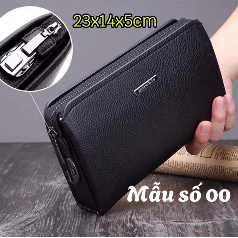 Mẫu 00 - Ví cầm tay nam khóa bảo mật, Clutch khoá mật khẩu da tổng hợp Nhiều Ngăn túi ví cầm tay nam cao cấp khóa số túi xách kẹp nách túi xách nam Kem ví vi cam tay du tiec ví nam đẹp cao cấp clutch đẹp cho nam