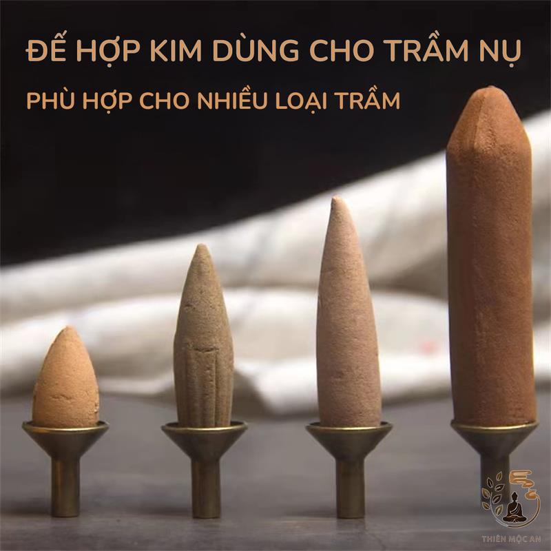 [HCM] Đế để trầm nụ-  Đế đồng trầm nụ - Phụ kiện thác khói trầm hương - Phễu đặt nụ trầm hương 2