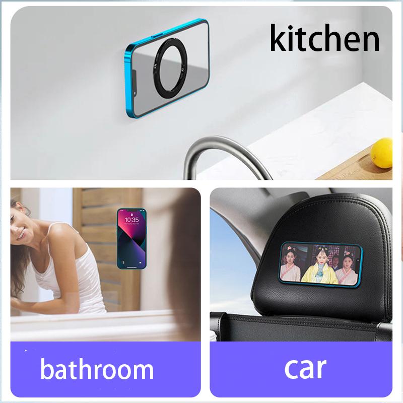 COD   Magnetic Ring Holder For iPhone 14 13 12  Magnet Wall Mobile Phone Holder Magnetic Car Phone Stand Accessories Mount 2