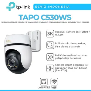 TP-LINK TAPO C530WS 3K 5MP OUTDOOR PAN/TILT 2 WAY AUDIO STARLIGHT COLOR NIGHT VISION SECURITY WIFI CAMERA