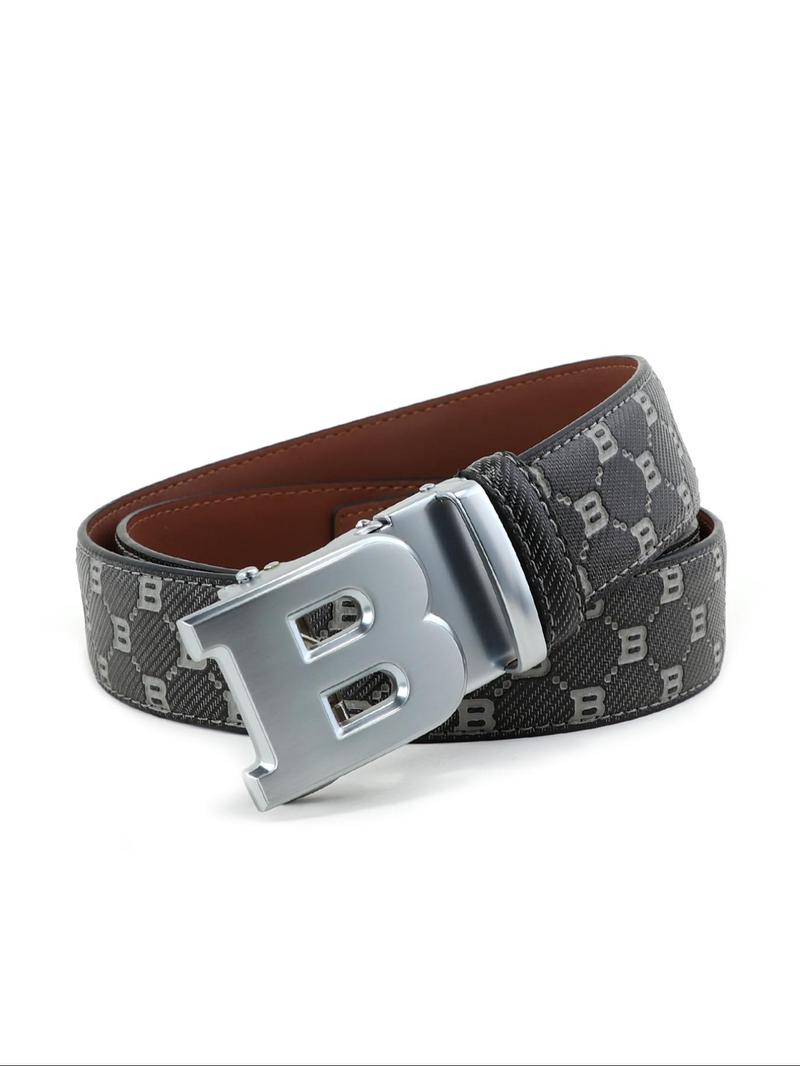 Product Introduction of Men's Fashion B Letter Design Belt, Casual Waistband for Jeans Trousers, Versatile Belt for Party, Daily Clothing Decor, Trendy All-match & Exquisite Belt for Gift 0