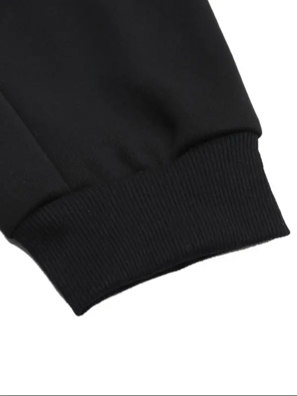 Men's Solid Half Zip Up Top & Pants Two-piece Set, Casual Long Sleeve Sweatshirt & Trousers for Spring & Fall, Men's Two-piece Outfits for Daily Wear 5