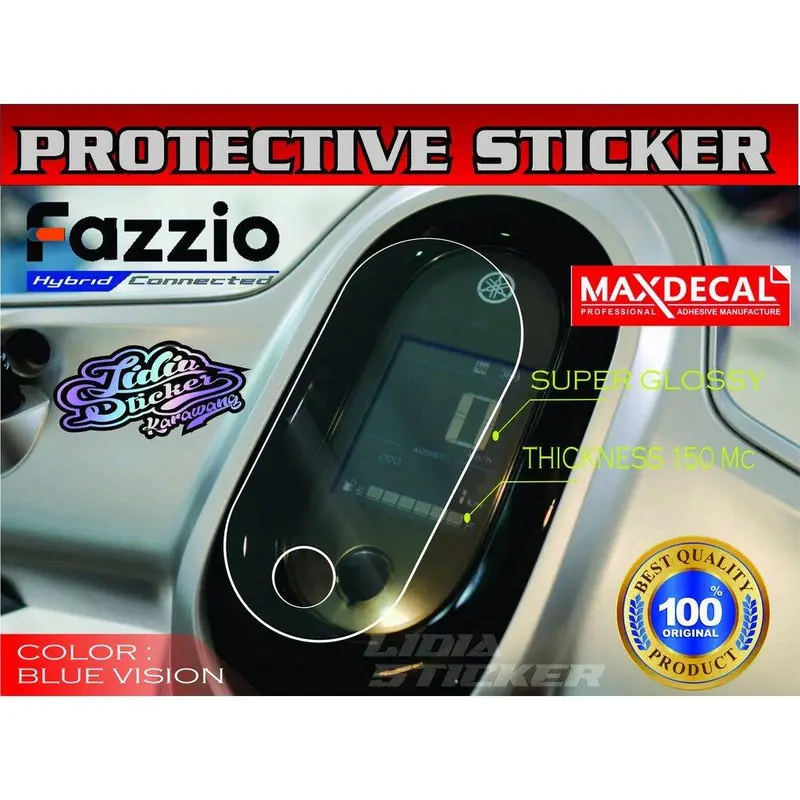 Stiker Antigores Speedometer Fazzio Bahan Maxdecal PPF 4