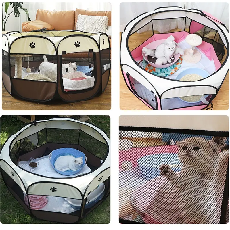 Kandang Lipat Tenda Foldable Kucing Anjing Kelinci Portable Foldable Pet Tent 2