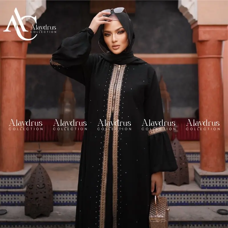 New Abaya Dress Maxi Arab Saudi Bordir Zephy Turki Umroh Dubai Turkey By AlaydrusCollection 824 Alaydrus Collection 0