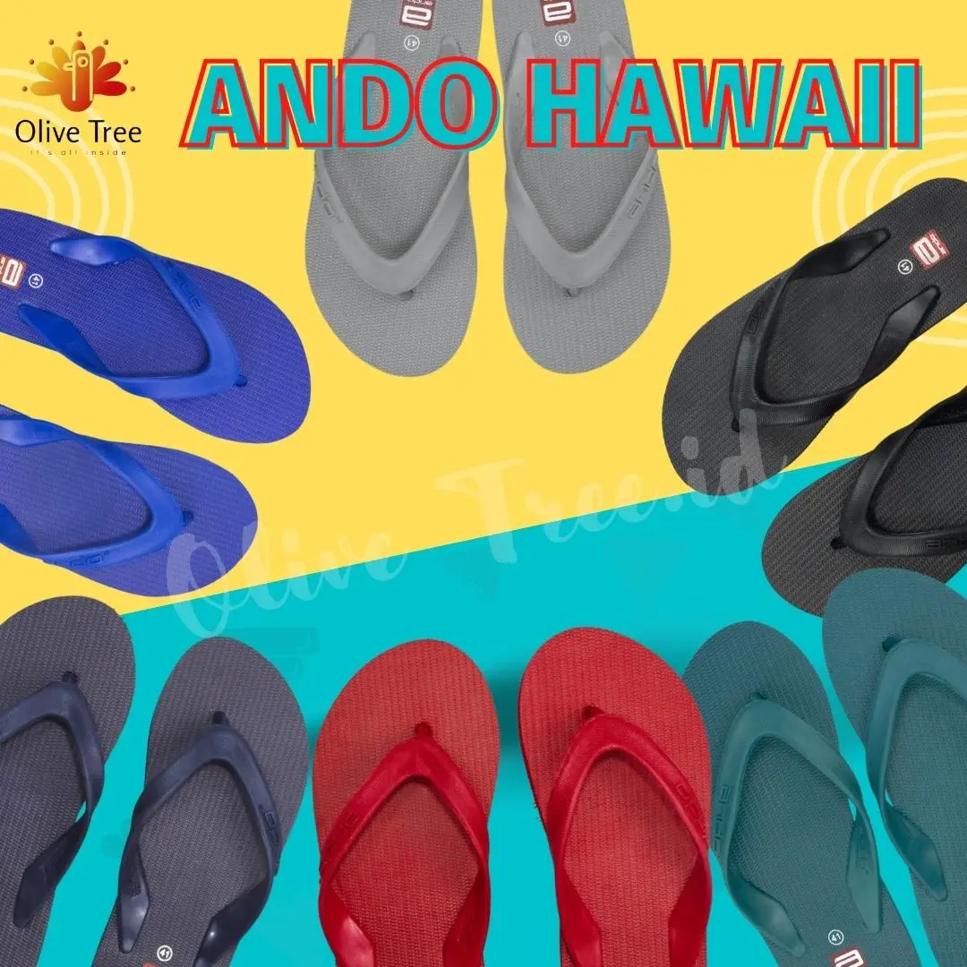 Sandal Jepit Pria Ando Hawaii 100% Original Ando Hawai Sandal Laki