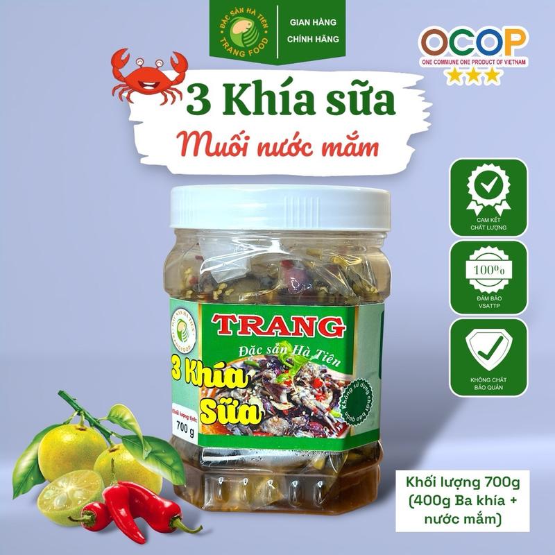 Ba khía sữa muối nước mắm Trang Food - Hộp 700g (400g Ba khía + nước mắm, gia vị) Food Cay