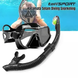TaffSPORT Kacamata Selam Snorkeling Diving Tempered Glass Air Laut Renang