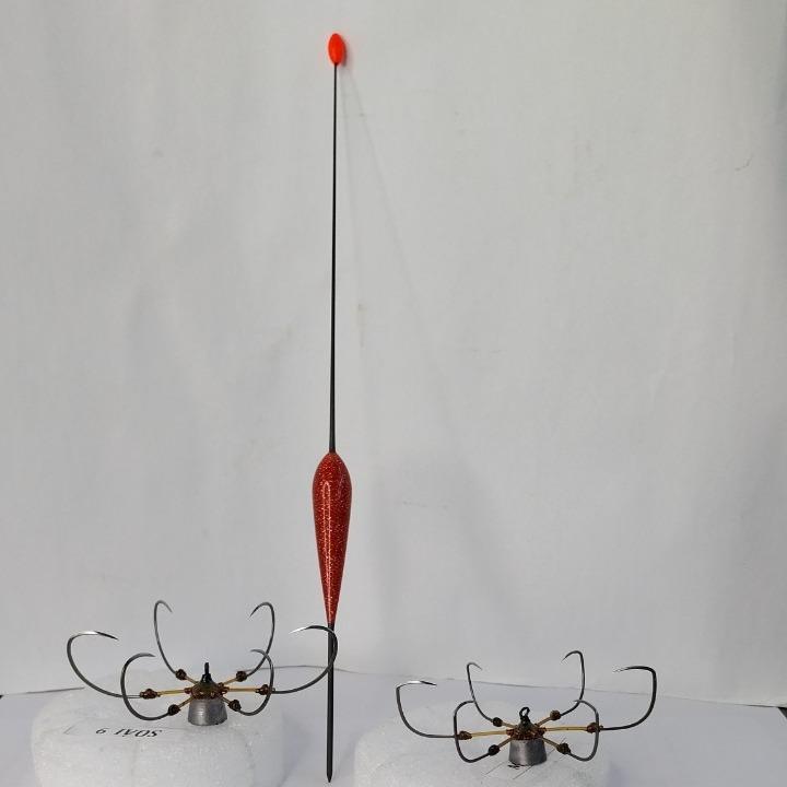 COMBO PHAO LƯỠI CÂU LỤC ĐẦU CẦN cách bờ 1 ->5m gồm có : 1 phao lục đầu cần màu ngẫu nhiên + 2 lưỡi câu kích cỡ tùy chọn trong phân loại sản phẩm + tặng kèm hạt chặn cắm phao