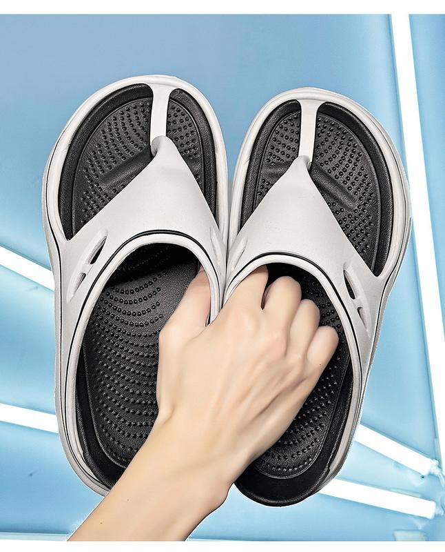 Product Introduction of Lovers Shoes Two-Color Thick Bottom Shit Feeling Eva Flip Flops Flip-Flops Outdoor Non-Slip Summer Beach Men's Shoes 21
