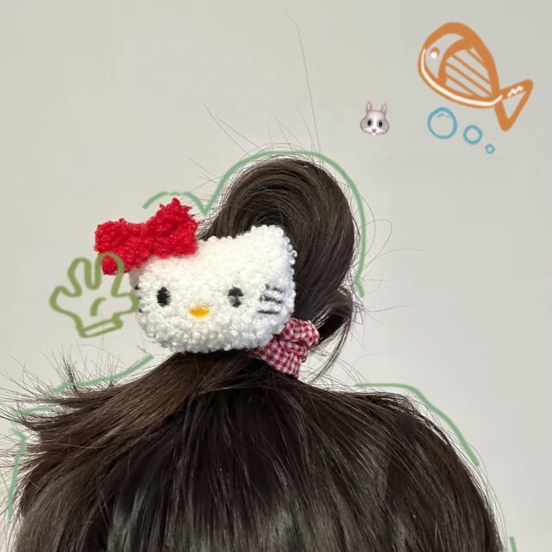 Băng Đô Kitty, Thiết Kế Nguyên Bản Hoạt Hình Ngọt Ngào, Phong Cách Cổ Điển Kẻ Sọc Kawaii, Kẹp Tóc, Dành Cho Bé Gái, Phụ Kiện Tóc 0