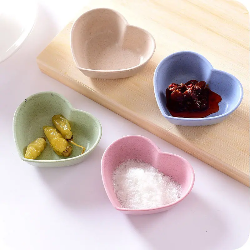 Bát Nước Sốt Trái Cây Hình Trái Tim, Đồ Ăn Nhẹ, Thức Ăn Cho Trẻ Em, Hộp Đựng Thức Ăn, Bộ Đồ Ăn, Đĩa Ăn Tối