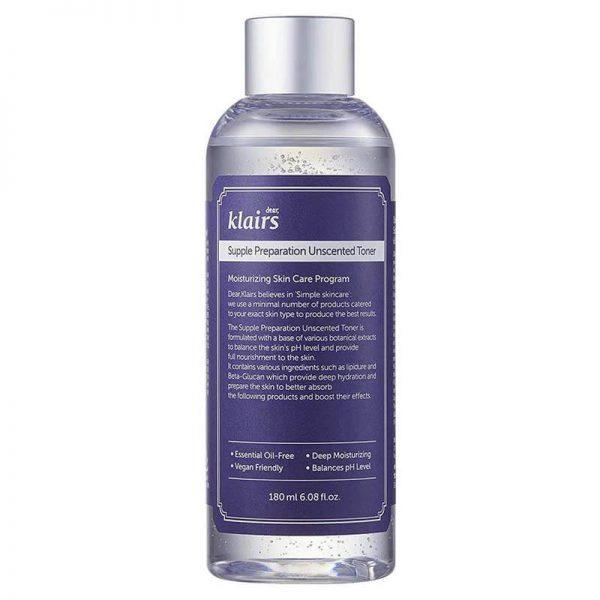 [CFV - Hứa Ngân] Nước hoa hồng cấp ẩm Dear, Klairs Supple Preparation Unscented Toner 180ml -Dear, Klairs x KOL