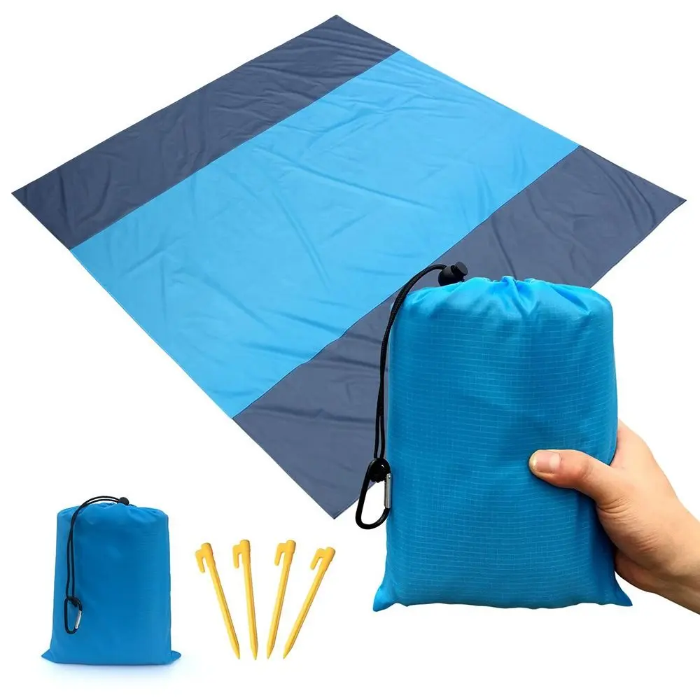Tấm Lót Ghế Lớn Chống Ẩm, Kích Thước 2.1m * 2m, Tấm Bạt Che Đất, Chống Cát, Thích Hợp Để Cắm Trại Ngoài Trời, Tấm Lót Đất Chống Thấm Nước, Tấm Lót Du Lịch, Đi Bộ Đường Dài Và Dã Ngoại, Tấm Cắm Trại Gấp Gọn, Chăn Chống Cát, Thảm Đi Biển Chống Thấm Nước