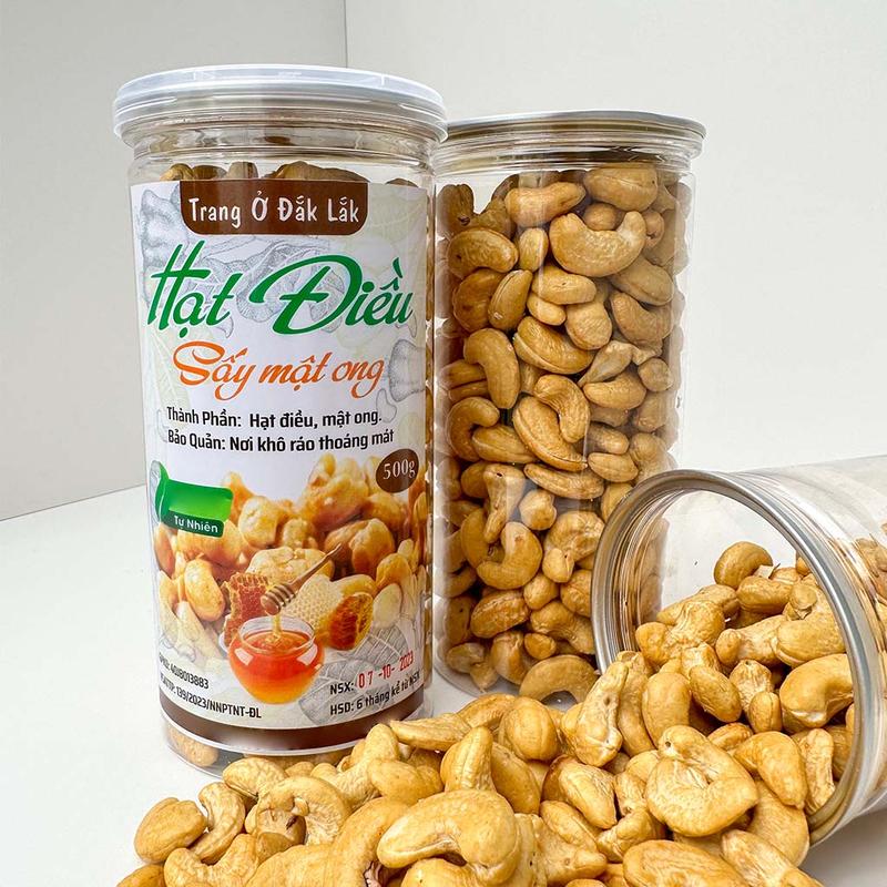 Hạt điều sấy nguyên vị, mật ong nhà Trang Ở Đắk Lắk Snack Ăn Vặt Food Nuts Thức Ăn