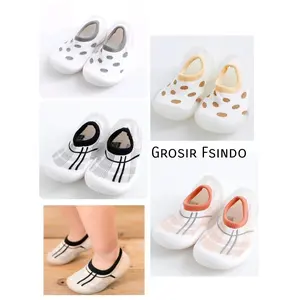 Skidder Bayi Belajar Berjalan/ SK6 LYME/ Sepatu Bayi Karet