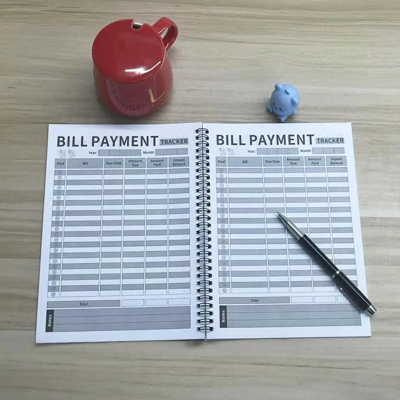 Monthly Bill Payment Tracking Planner, Spiral Bound Monthly Bill Payment Tracker, Financial Organization Notebook, Money Saving Planner 7