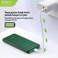 Gambar PB / PowerBank ROBOT 10000mah RT12 2.4A Dual Input Port Type C & Micro USB Original Fast Charging Real Capacity dari ME STORE INDONESIA Kota Makassar 2 Tokopedia