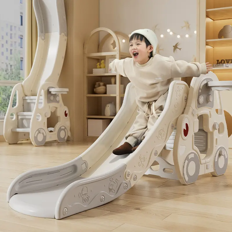 Indoor children's slide, household small baby kindergarten baby folding slide, plastic outdoor toy combination