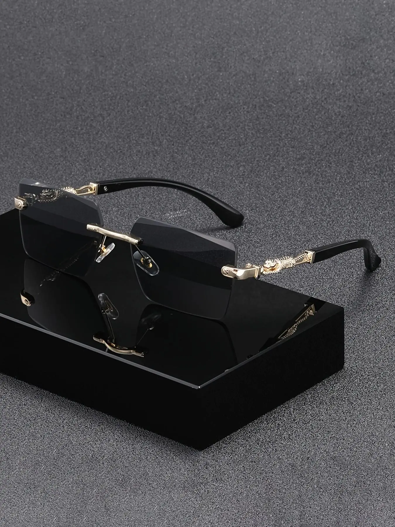 【Buen Fin】Men's Vintage Square Frame Glasses, Fashion Glasses, Trendy Casual Glasses for Everyday Use, Fashion Accessories for Outdoor Activities