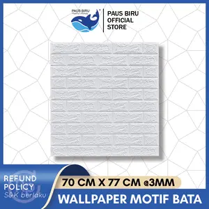 Wallpaper Dinding 3D Foam  Bata Ukuran 70 CM X 77 CM Tebal 3MM kertas stiker