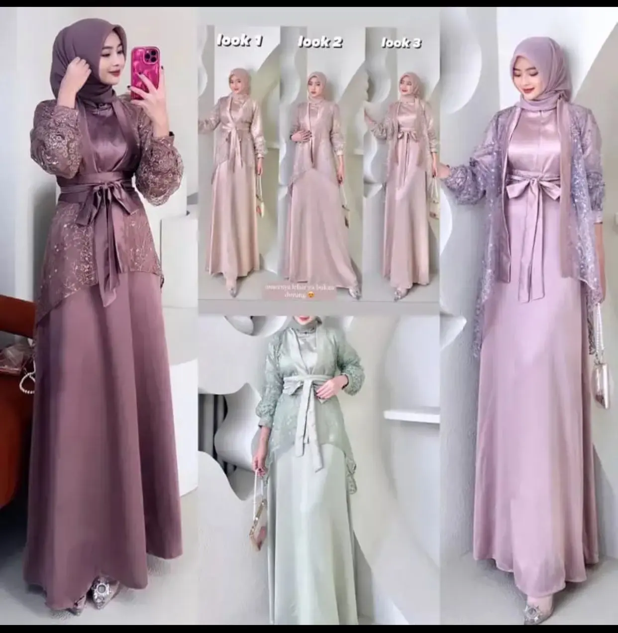 FUJI DRESS SILK ARMANY!! BUSUI FRIENDLY SIZE M - XXL DRESS KONDANGAN DRESS PESTA DRESS BRIDESMAID DRESS WISUDA / DRESS INNER + OUTHER BRUKAT FREE BELT MEWAH ELEGANT BY AM