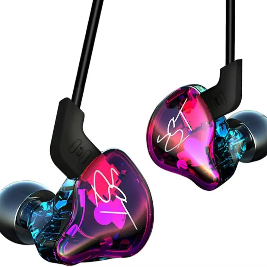 KZ ZST Colorful Hybrid Balance Armature with Dynamic in-ear Earphone, 1BA+1DD HiFi Headset, KZ in Ear Monitors Headphones, Wired Earbuds IEM Earphones, Audio