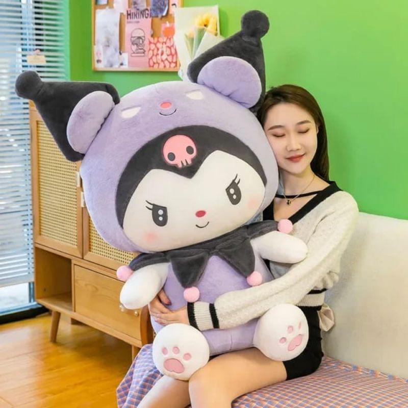 60CM Boneka Sanrio Kuromi Hot Toys Mainan Anak Boneka Kado Ulang Tahun 8