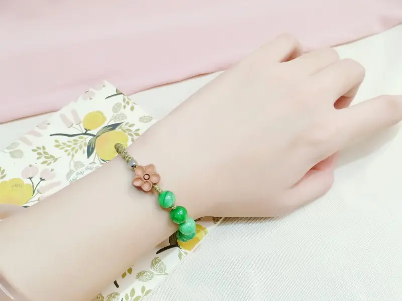 Gelang Tangan Wanita Perfect Fashion Natural Stone Charm Ag13 bahan batu PaprikPremium 1