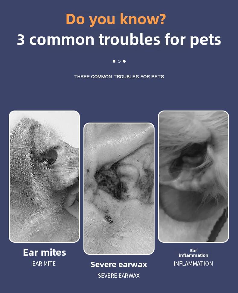 Product Introduction of Pet Ear Cleaner for Cats and Dogs, Ear Drop of Middle Ear Inflammation, Ear Mite Removal, Antibacterial, Suitable for Cats and Puppies 1
